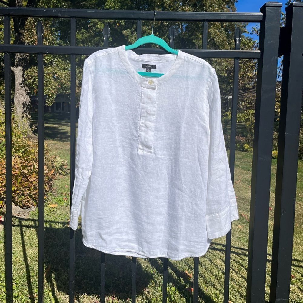 J Crew Button Front Linen Tunic NWT - Picture 6 of 6